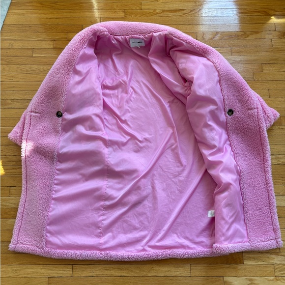 Fashion Nova Oversized Pink Teddy Jacket - Picture 4 of 7